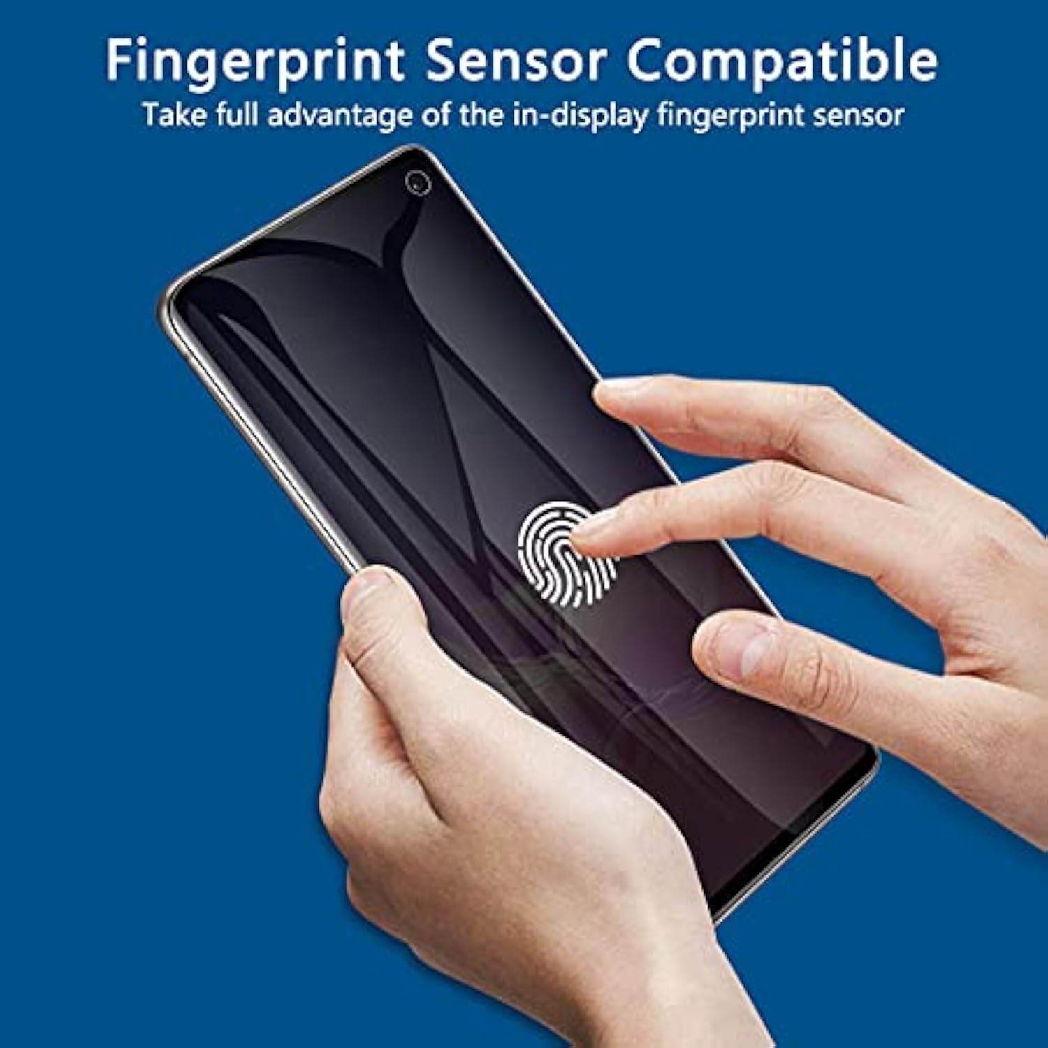 [2+2 Pack] For Samsung Galaxy S10 Privacy Screen Protector [Support Fingerprint Id] Anti-Spy Full Adhesive Flexible Film + Camera Lens Glass Protector For Galaxy S10 6.1”