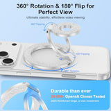 Magnetic Finger Phone Grip Holder Dual-Sided Magnet Gym Finger Ring Loop Adjustable MagSafe Finger Ring for iPhone 17 Pro Max Air 16e 16 15 14 13 12