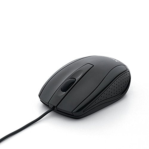 Wired Computer , Corded Usb Mouse For Laptops And Pcs - Right Or Left Hand Use, Black