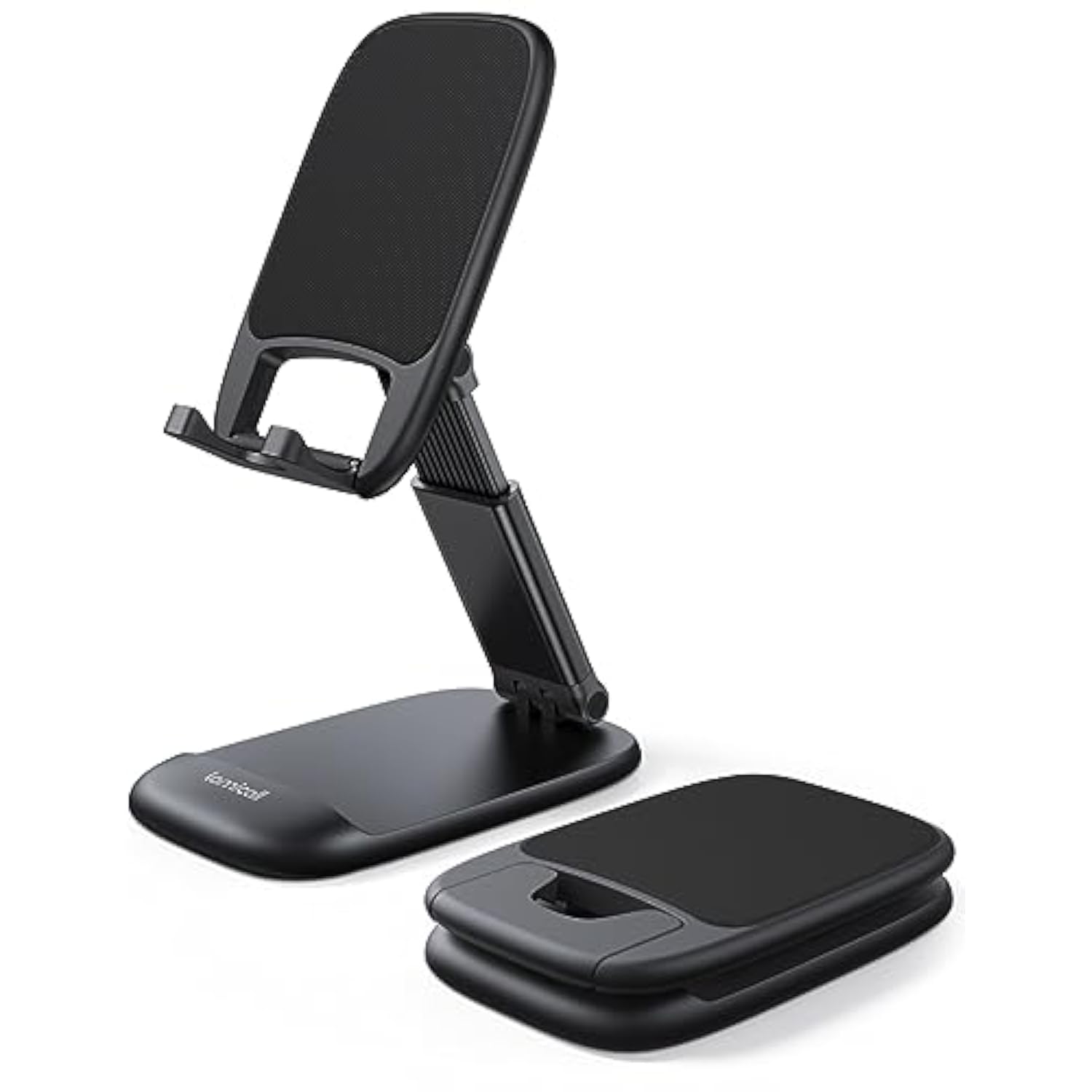 Foldable Phone Stand For Desk - Height Adjustable Cell Phone Holder Portable Cellphone Cradle Desktop Dock Compatible With 16 15 14 13 Pro Max Mini, 12 11 Xr X 8 Plus Se, Smartphone