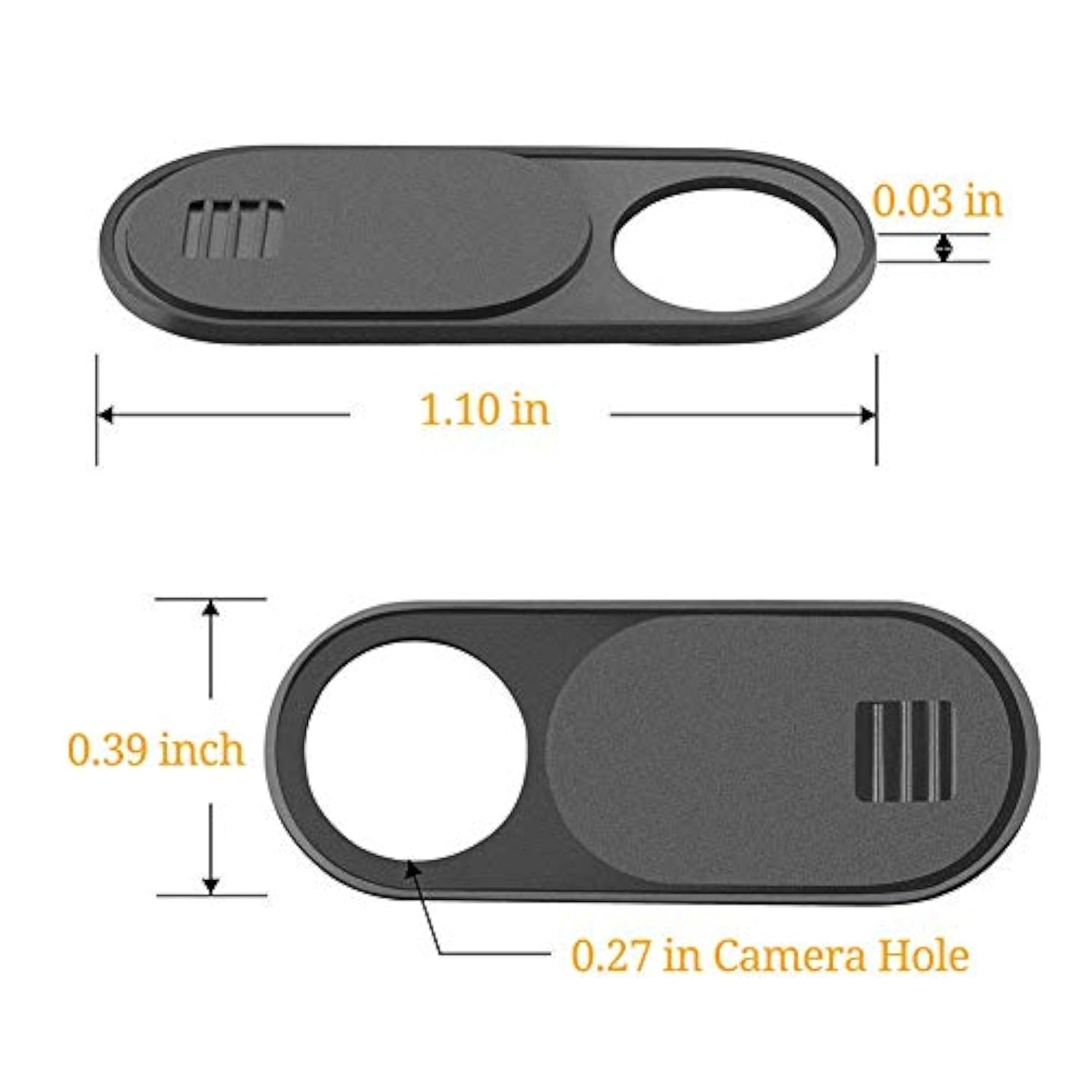Webcam Cover Slide, Ultra Thin Round Hole Laptop Camera Cover Slide Blocker