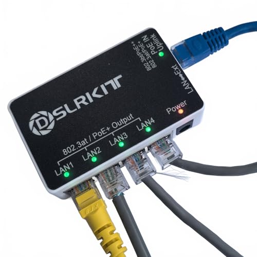 Poe++ 90Watt 5 Port Gigabit Poe Passthrough Switch Extender Repeater 802.3Bt In 802.3At Out