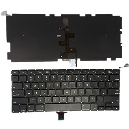 Backlight A1278 Keyboard Replacement With Backlit Compatible With Macbook Pro 13" 2009-2015 Years Us Layout Md313 Md314 Mc374 Mc375 Mb466 Mb467 Mc700 Mc724 Mb990 Series Laptop