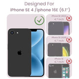 For Iphone 16E Case+Tempered Glass Screen Protector, [ Grade Protective] Slim Soft Tpu & Hard Pc,Girls Women Crystal Clear Flower Pattern Cover For Iphone Se 4Rd Gen 2025-Purple