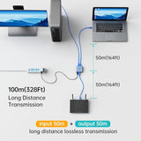 Ethernet Splitter 1 To 2 High Speed 1000Mbps [W/1.65Ft Cat8 Cable], Gigabit Dual Rj45 Splitter For Cat5/5E/6/7/8 Cable [2 Devices Simultaneously Networking]