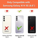 for  Galaxy A14 5G Wallet Case with Card Holder for Women, Crossbody Lanyard Strap Kickstand PU Leather Case with Zipper Pocket Credit Card