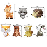 7pcs Forest Animal Balloons – Bunny, Fox, Hedgehog & More Party Décor