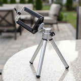 Adjustable Mini Tripod Stand Holder Set for Camera and Smartphone Portable 3-Section Design Lightweight for Travel Compatible with Mobile Devices