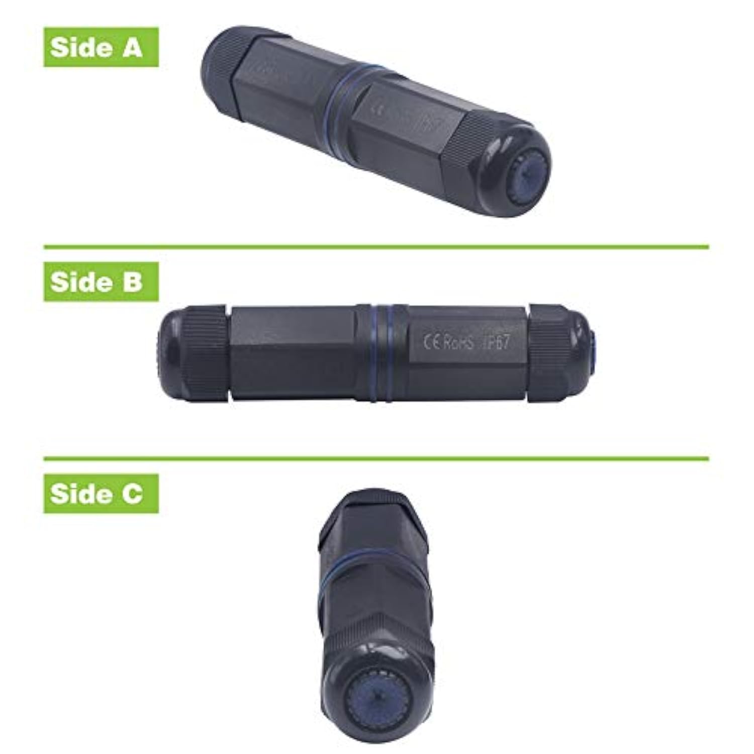 Waterproof Rj45 Coupler Ip67 Cat6 Waterproof Rj45 Connector Poe Outdoor Ethern