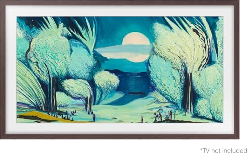 55" The Frame Customizable Bezel 20212025, Modern Brown Magnetic Frame, Trim Kit for 55-Inch QN55LS03A/LS03B/LS03D Art TV, Easy Snap-On