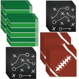 120Pcs Football Paper Napkins Supplies Disposable Football Birthday Napkins Set Decorations For Events Party Frenzy Game Time Tailgate Sports Party Favors, 3 Design