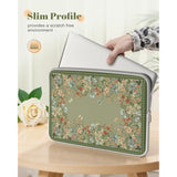 Computer Sleeve 13 Inch,Cute Girly Laptop Bag Green,13-13.6 Inch Waterproof Laptop Sleeve Compatible With Macbook Air Pro 13/14, Hp Dell Asus Lenovo Chromebook Notebook