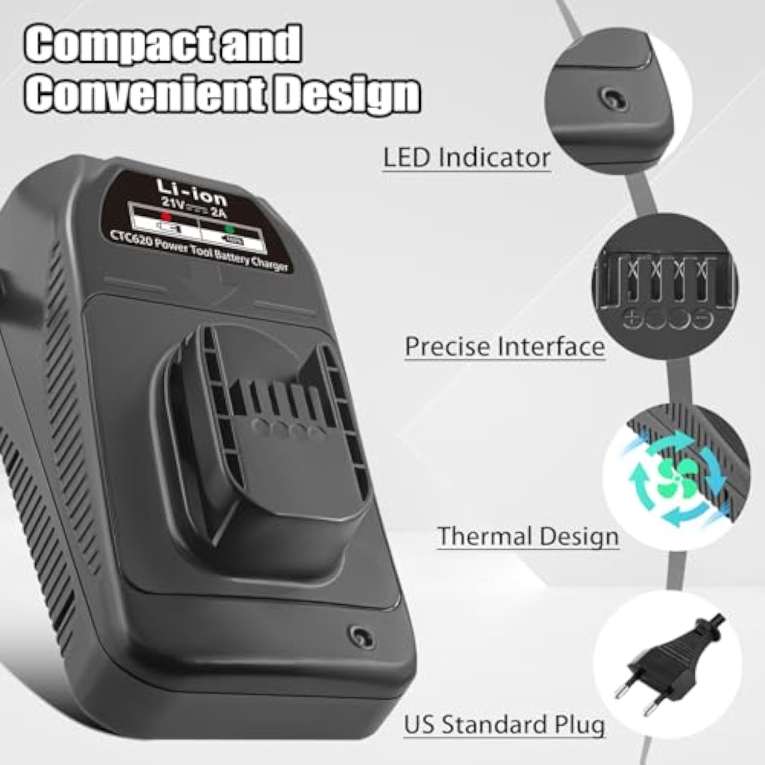 Replace Charger For Snap On 18V Battery Ctb6187 Ctb6185 Ctb4187 Ctb4185 Series Tool Battery?Not Fit For Nicad
