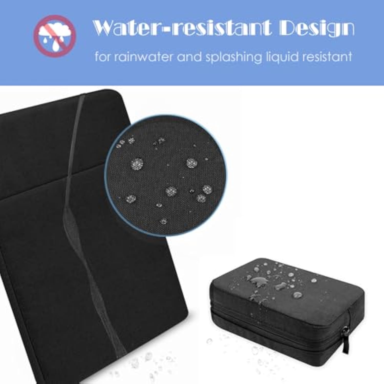 13-Inch Laptop Sleeve Case For 2025 Macbook Air 13.6 Inch M4 A3240 Accessory Traveling Carrying Case Water-Resistant Bag Cover With Small Bag For Macbook Air 13'' M4 (Black)