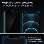 Spigen Tempered Glass Screen Protector [GlasTR EZ FIT] designed for iPhone 12 Pro Max (2020) [6.7 inch] [Case Friendly] - 2 Pack