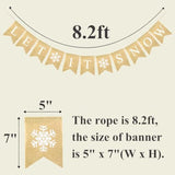 Let It Snow Banner Christmas Decorations For Home Mantle Fireplace Snowflake Bunting Garland For Winter Wonderland Decorations Ready To Hang Holiday Decor Burlap Bunting Wall Decor