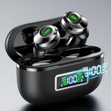 Wireless Earbuds, Bluetooth 5.5 Headphones Bass Stereo, Ear Buds with Noise Cancelling Mic, LED Display in Ear Earphones 80H Playtime, USB-C IP7