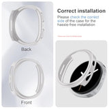 [4+4Pack]Case For Samsung Galaxy Watch 8 Screen Protector 44Mm Face Cover Set,Hard Pc Cover+Hd Tempered Glass Protective Film For Galaxy Watch 8 Case/Watch8 44Mm Screen Protector Accessories Women Men