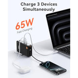 Portable Charger 3 In 1, 10000Mah Power Bank Built In Cable And Ac Wall Plug 65W, Phone Battery Pack Fast Charging 35W Max, Usb C Travel Chargers For Iphone 16 15 Series, Samsung, Macbook, Laptop