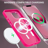 Magnetic For 13 Case & 14 Case [Compatible With Magsafe] Translucent Matte Phone Case 13/14 Slim Shockproof Women Men Protective Cover For 13/14 6.1", Hot Pink