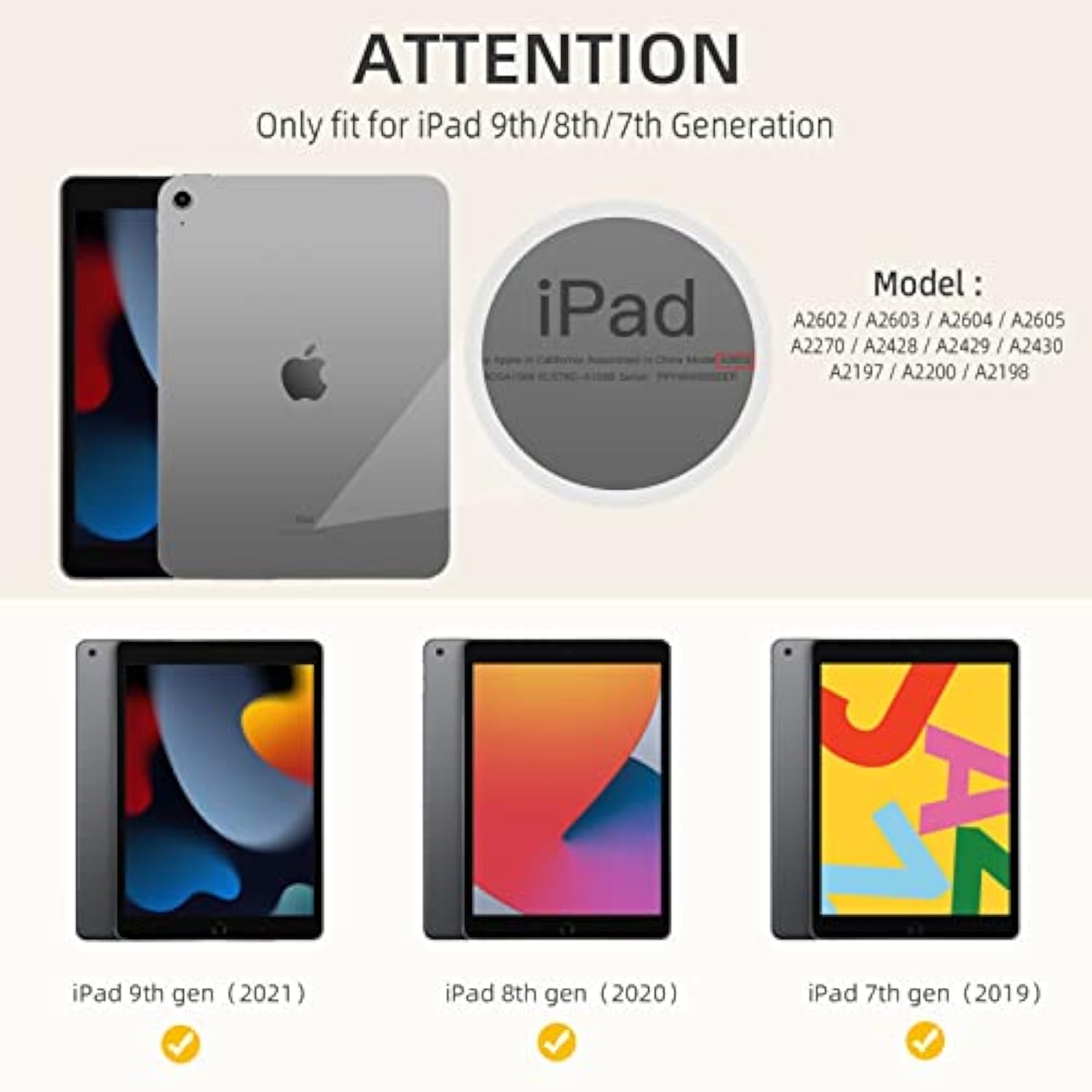 Case Compatible With 10.2 Inch 2021/2020/2019, For 9Th/8Th/7Th Generation Case With Pencil Holder, Protective With Soft Tpu Back, Auto Sleep/Wake Cover, Sky Blue