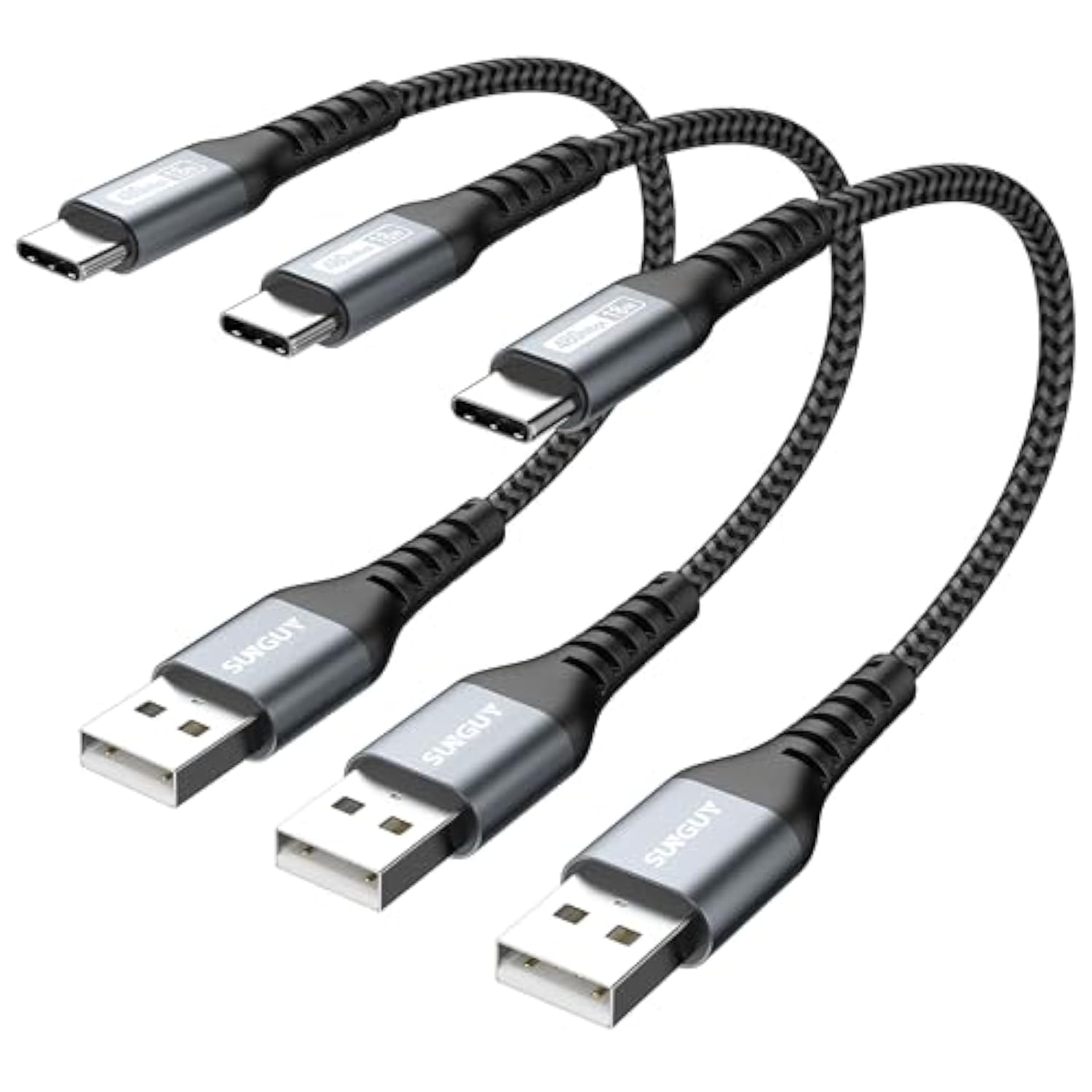 Short Usb C Cable 1.5Ft [3Pack], 18 Inch Usb To Usb C Cable 3A Fast Charging D