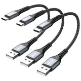 Short Usb C Cable 1.5Ft [3Pack], 18 Inch Usb To Usb C Cable 3A Fast Charging D