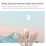 Cute Wolf Gaming Mouse Pad, Forest And Autumn Leaf Mousepads For Gaming Home Office Work, Extended Mats Computer Keyboard Laptop, 31.5×11.8 Inch Large Desk Mat With Non-Slip Rubber Base