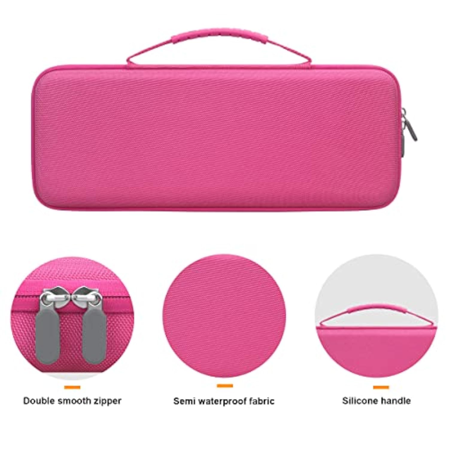 Hard Carrying Case For Logitech Pop Keys Mechanical Wireless Keyboard And Pop Wireless Mouse, Mesh Pocket Fits Cables, Usb Receiver, Spare Keycaps And More Accessories, Raspberry