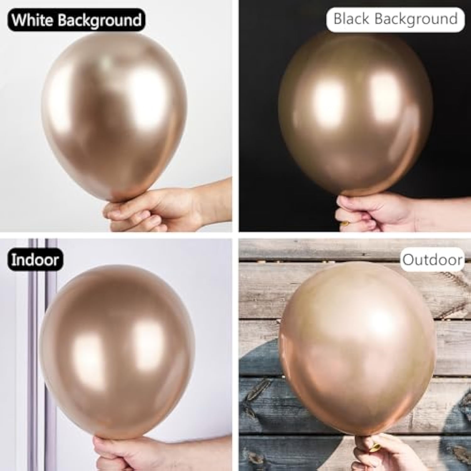 Metallic Champagne Gold Balloons, 50 Pcs 12 Inch Champagne Gold Metall