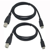 Micro Usb To Printer Cable, 2Pcs Micro Usb 5Pin Male To Usb Type B Data And Charge Cable, Android Phone To Printer, Scanner, Electronic Midi Piano, Etc. (1M/3.3Feet)