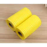 2 Pack 6 Inch Metallic Poly Mesh Ribbon (Total 20 Yards,Candy Yellow)