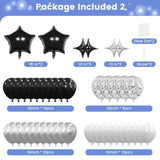 21St Birthday Decorations For Boys Girls, Happy Birthday Decorations For Her Him,21 Black And Silvery Party Kit Supplies