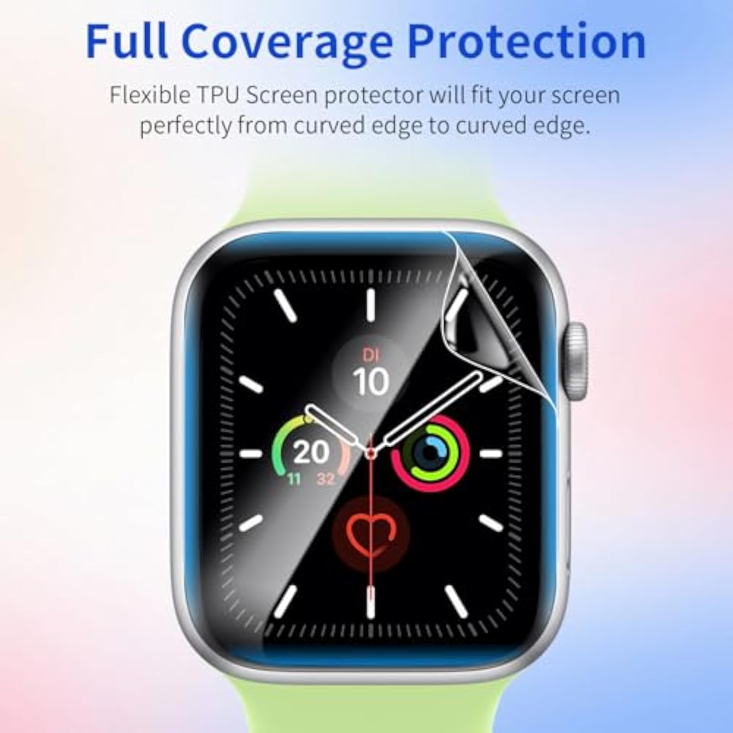 8 Pack For Apple Watch Screen Protector 40Mm, For Apple Watch Se 6/5/4 Series Screen Protector Non-Bubbles Upgrade Sensitive Flexible Tpu Hd Film For Iwatch (40Mm)