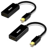Benfei Mini Displayport To Hdmi Adapter 2 Pack, Mini Dp(Thunderbolt) To Hdmi Converter Gold-Plated Cord Compatible For Pro, Air, Mac Mini, Microsoft Surface Pro 3/4, Etc
