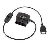 Obd To Usb Power Cable Adapter 16Pin Obd2 Male To 5V 2A Usb Female Connector 1