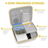 Portable Printer Carrying Case For Kodak Dock Plus 4Pass/ For Kodak Dock 4X6, Photo Paper Organizer With Protective Divider, Bottom Trays And Mesh Pocket For Device, Power Adapter & Papers (Box Only)