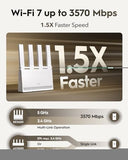 Dual Band Be3600 Wi-Fi 7 Router Wr3600E 4 Gigabit Ports, 2.0 Ghz Quad Core, 4 Antennas Vpn Clients & Server, App, Cloud Control