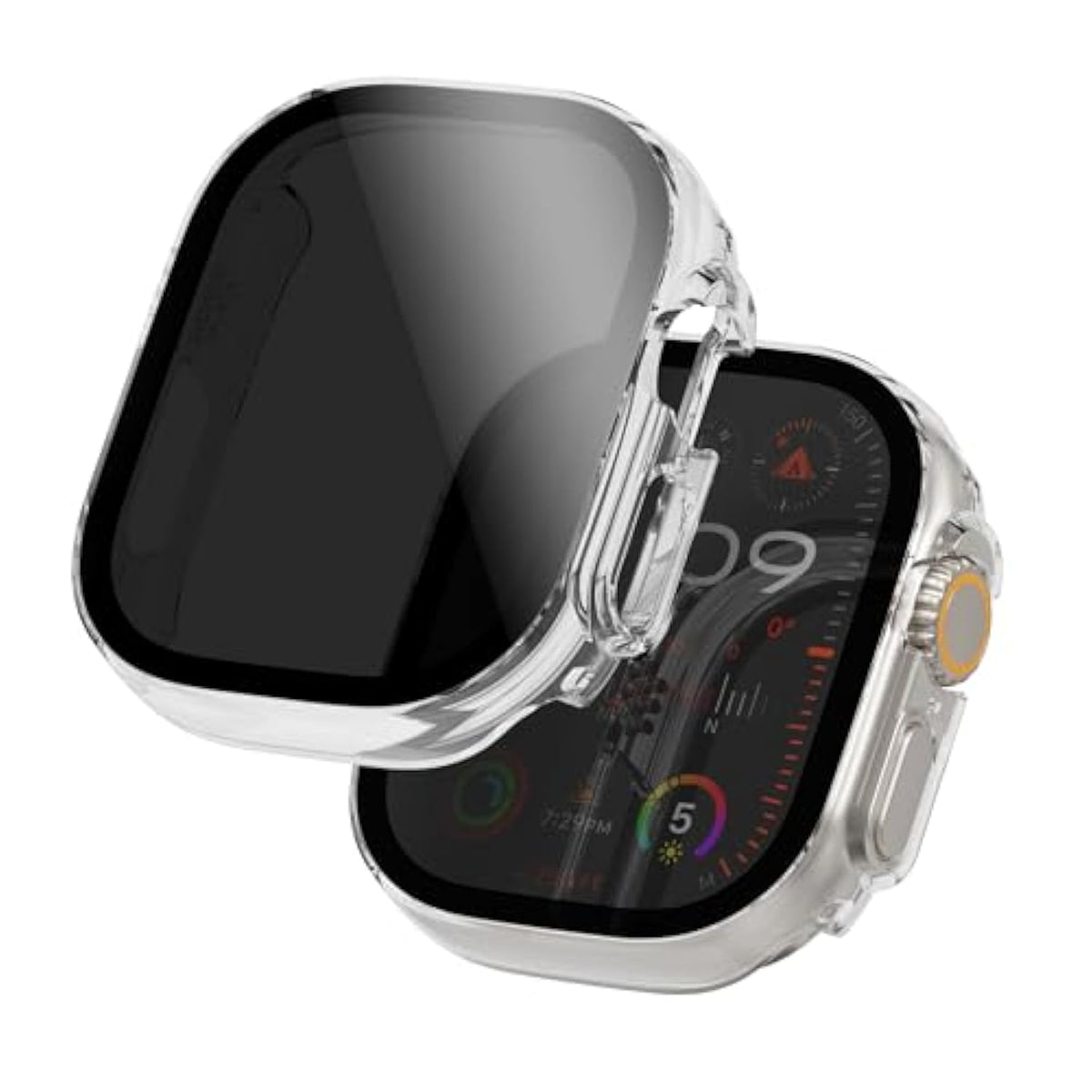 For Apple Watch Ultra/Ultra 2 Privacy Screen Protector Case 49Mm, [Anti-Peeping] Ultra-Thin Protective Bumper Cover For Apple Watch Ultra/Ultra 2 49Mm, 2 Pack, Clear