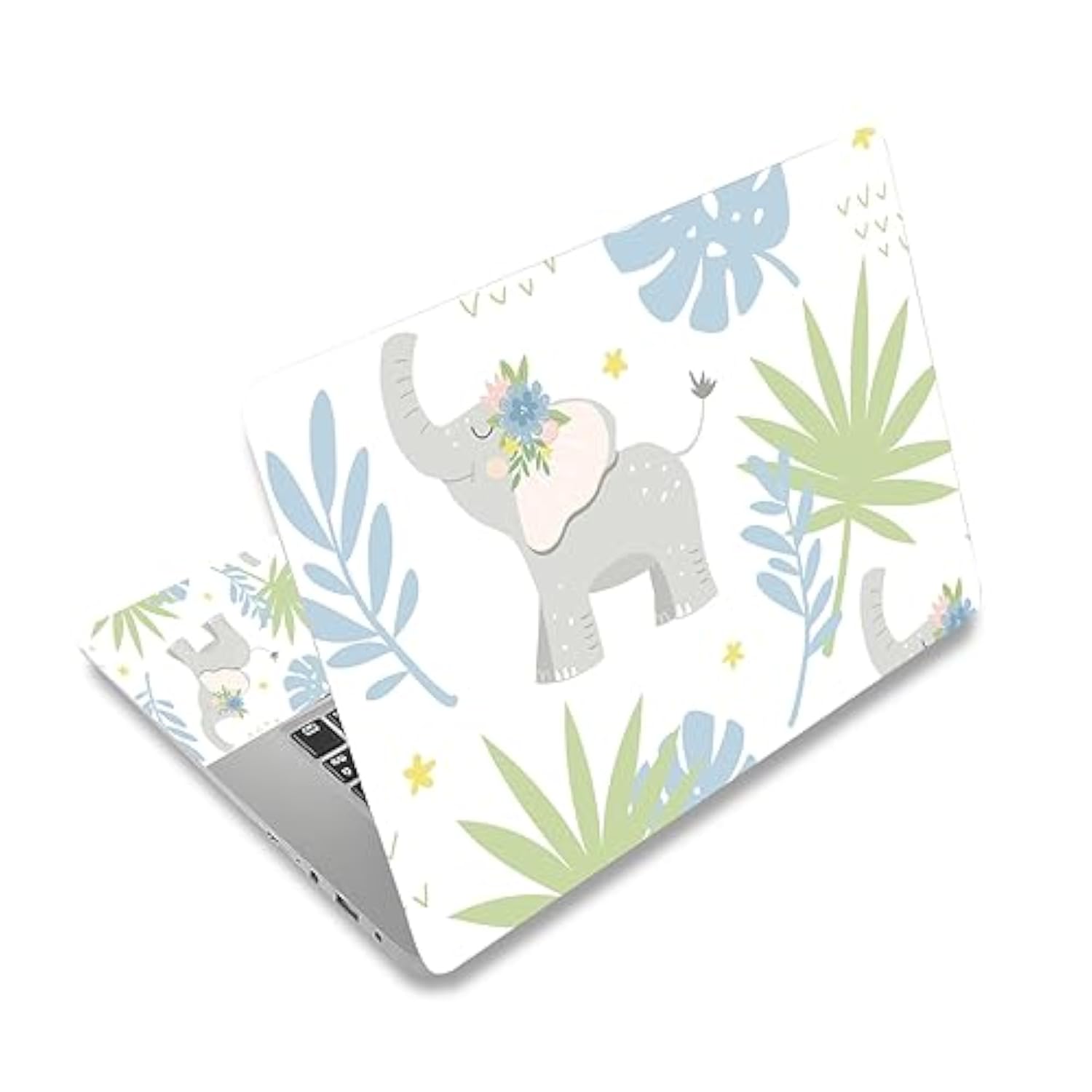 12.1 To 15.6 Inch Laptop Skin Sticker - Universal Netbook Skin - Reusable Notebook Art Decal Protector - Cute Elephant