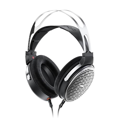 JT3 Over-Ear Open-Back Headphones, 50mm Dynamic Driver, PEK+PU Composite Diaphragm, Detachable 3.5mm Cable with Mic for Music & Gaming (Silver)