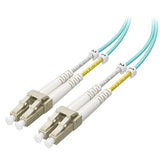 40Gb OFNP Plenum Rated Multimode Duplex 50/125 OM3 Fiber Cable, Short LC to LC Fiber Optic Cable - 3.3ft / 1m
