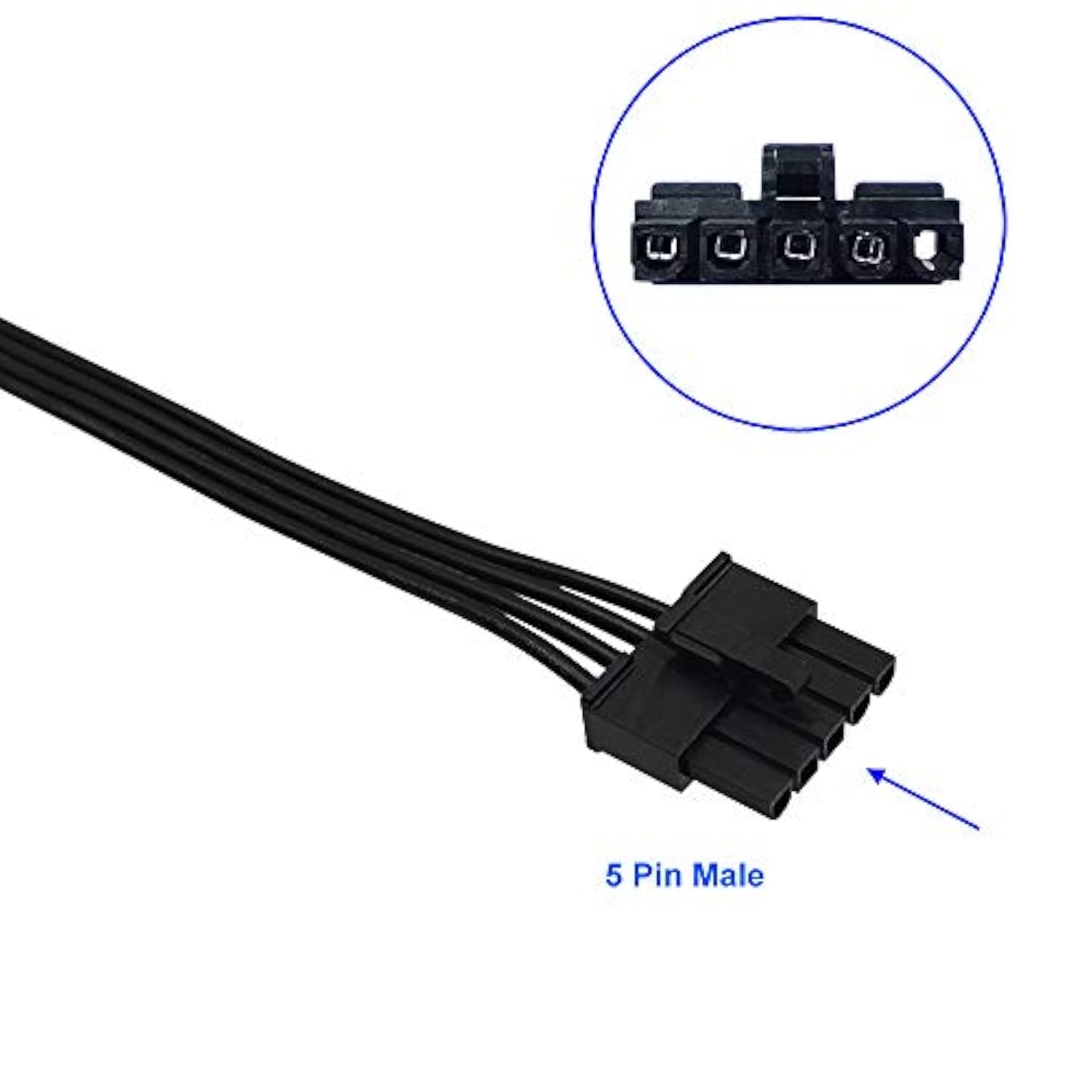 5 Pin To 3X 4 Pin Molex Hard Drive Hdd Power Adapter Cable Only For Cooler Mas