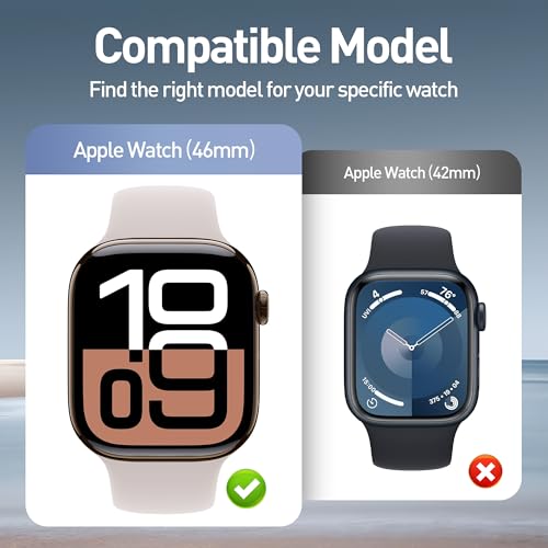 for Apple Watch 46mm Tempered Glass Screen Protector Case, [Looks Like Ultra] All-Round Durable Hard PC Protective Cover for iWatch Series 11/10