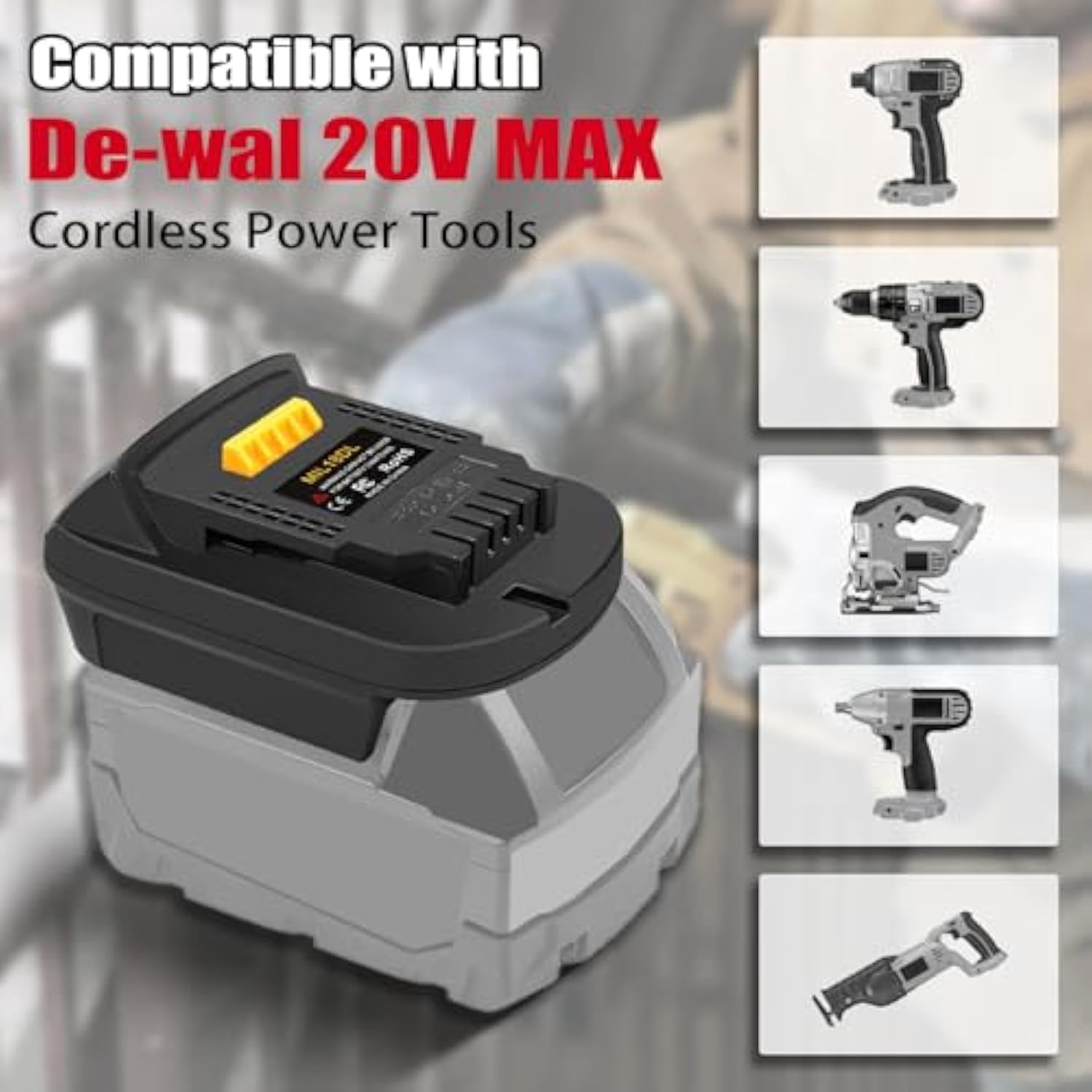 Mil18Dl Adapter For Milwaukee To For Dewalt Battery, For Milwaukee M18 18V Lithium Battery Convert To For Dewalt 20V Max Xr Lithium Battery,Power For Dewalt 20V Cordless Tools