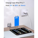 30W Usb C Fast Charger For Ipad Pro 13/12.9/11 Inch 2025/2024/2022/2020, Air M3/M2/5Th/4Th, Mini A17 Pro/6Th Gen, Ipad A16/10Th, Type C Super Fast Charging Wall Charger Block With 10Ft Long Usbc Cable