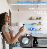 Bluetooth Receiver for Home Stereo, Bluetooth to RCA Adapter for Old Receiver with 3D Surround, Low Latency 3.5mm Audio Adapter for Old
