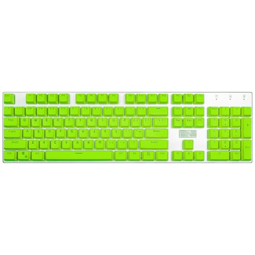 Mechanical Keyboard Keycaps, 104-Key Abs Key Caps (Green)