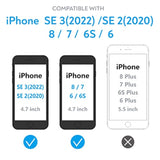 2 Pack Screen Protector For Iphone Se (2022, 2020), 8, 7, 6S, 6 - Full Coverage Tempered Glass (4.7 Inch, Black)