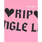 Rip Single Life Glitter Banner Black Bachelorette Party Decoration